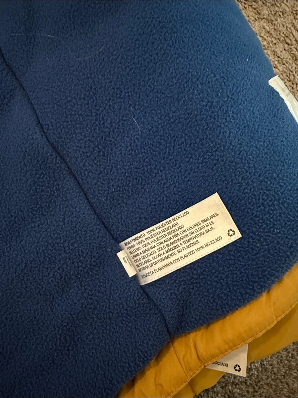 All in Motion kids' blue puffer jacket 2 in 1 lined large